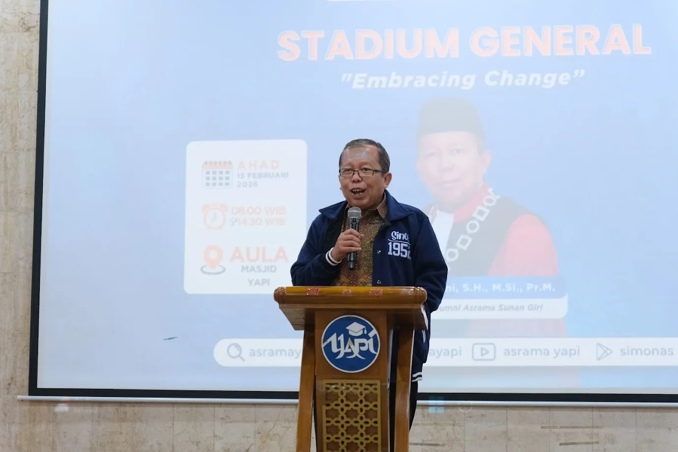 Pelantikan Pengurus, Stadium General, dan Pelepasan Alumni Asrama YAPI